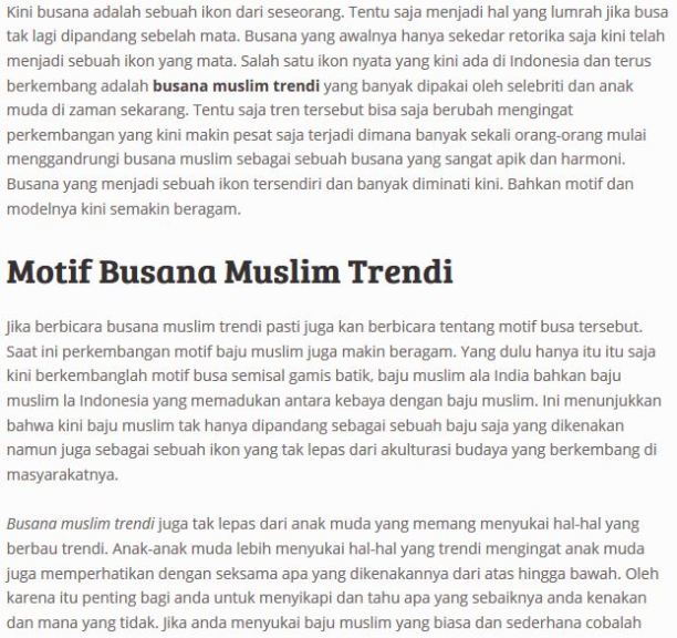 busana muslim trendi terbaru